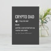 Crypto Vader Definitie Bitcoin HODL Vaderdag Feestdagenkaart (Staand voorkant)