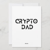 Crypto Vader Definitie Bitcoin HODL Vaderdag Feestdagenkaart (Achterkant)
