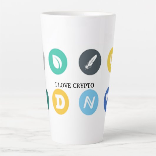 CRYPTO VALUTA LIEFHEBBER IN HANDELAAR LATTE MOK (Voorkant)