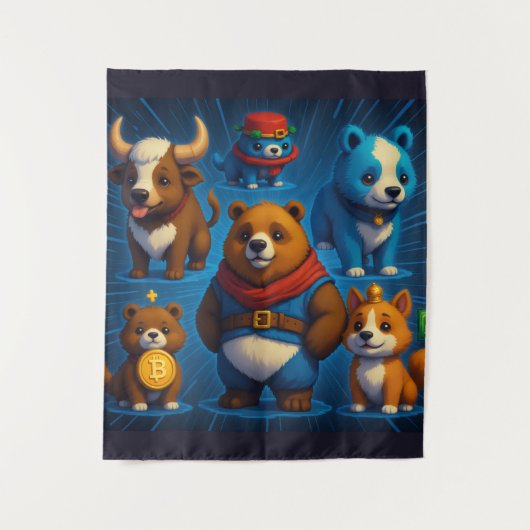 Crypto Vrienden Wandkleed (Voorkant)