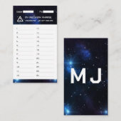 Crypto Wallet Space Recovery Seed Phrase 24 Visitekaartje (Voorkant / Achterkant)