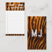 Crypto Wallet Tiger Recovery Seed Phrase 12 Visitekaartje (Voorkant / Achterkant)