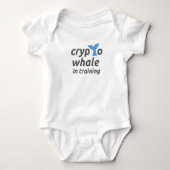 Crypto Whale in Training Baby Bodysuit (Voorkant)
