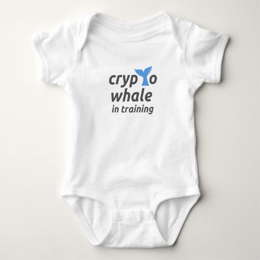 Crypto Whale in Training Baby Bodysuit (Voorkant)