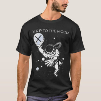 Crypto XRP Ripple to the Moon Internet Money coins T-shirt
