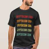 Cryptocom Coin Crypto Rainbow Text Design T-shirt (Voorkant)