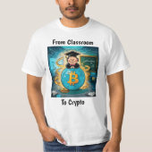 Cryptocurrency Afstuderen Gepersonaliseerd Wit T-shirt (Voorkant)