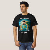 Cryptocurrency Afstuderen Gepersonaliseerd Zwart T-shirt (Voorkant volledig)