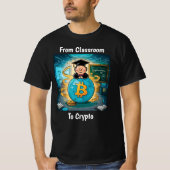 Cryptocurrency Afstuderen Gepersonaliseerd Zwart T-shirt (Voorkant)