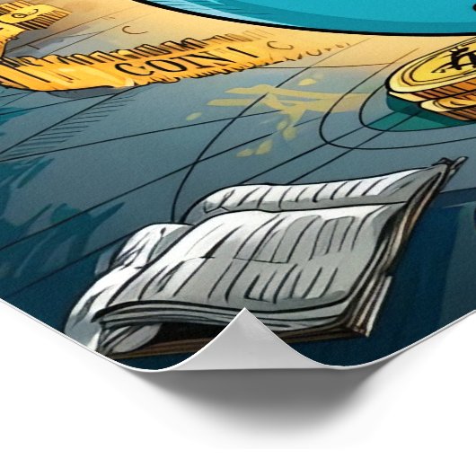 Cryptocurrency-Afstuderen Poster (Hoek)