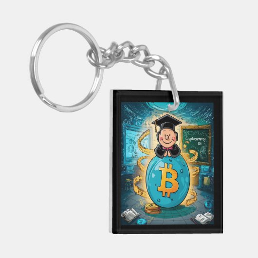 Cryptocurrency-Afstuderen Sleutelhanger (Voorkant Links)