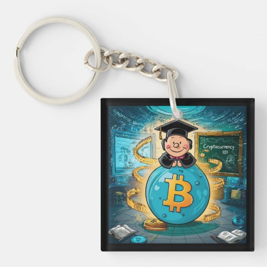 Cryptocurrency-Afstuderen Sleutelhanger (Voorkant)