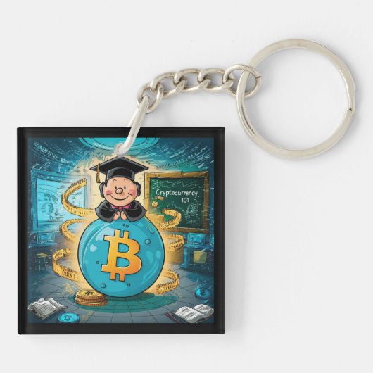 Cryptocurrency-Afstuderen Sleutelhanger (Achterkant)