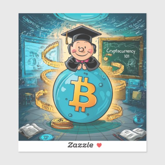 Cryptocurrency-Afstuderen Sticker (Vel)