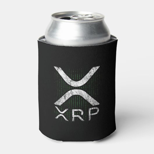 Cryptocurrency Binary Code XRP Hodlers Crypto Meme Blikjeskoeler (Blikje Voorkant)