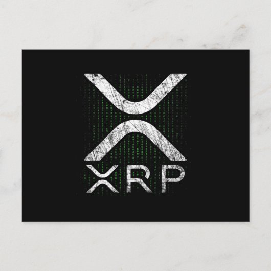 Cryptocurrency Binary Code XRP Hodlers Crypto Meme Briefkaart (Voorkant)