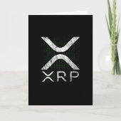 Cryptocurrency Binary Code XRP Hodlers Crypto Meme Kaart (Voorkant)