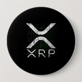 Cryptocurrency Binary Code XRP Hodlers Crypto Meme Ronde Button 4,0 Cm (Voorkant)
