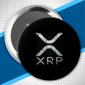 Cryptocurrency Binary Code XRP Hodlers Crypto Meme Ronde Button 4,0 Cm