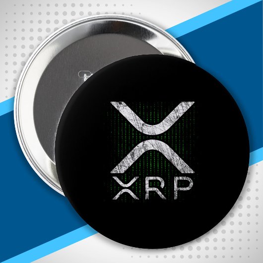 Cryptocurrency Binary Code XRP Hodlers Crypto Meme Ronde Button 4,0 Cm