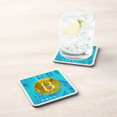 Cryptocurrency Bitcoin en printplaat Bier Onderzetter (Rechterzijde)
