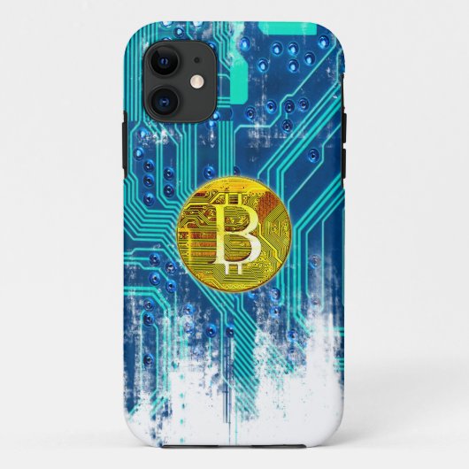 Cryptocurrency Bitcoin en printplaat Case-Mate iPhone Case (Achterkant)