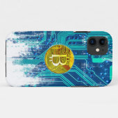 Cryptocurrency Bitcoin en printplaat Case-Mate iPhone Case (Achterkant (horizontaal))