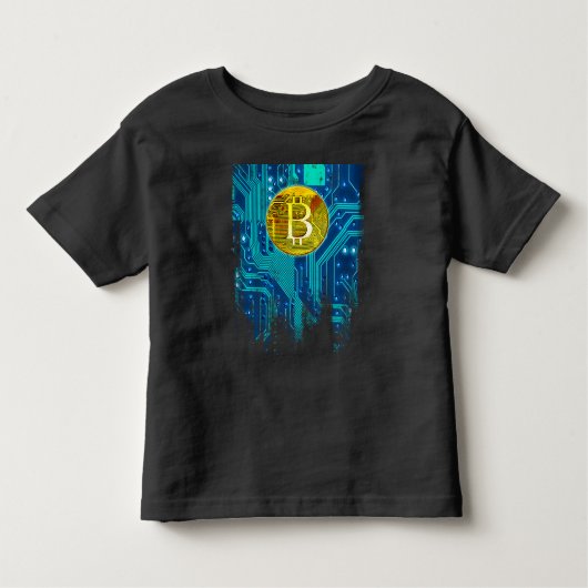 Cryptocurrency Bitcoin en printplaat Kinder Shirts (Voorkant)