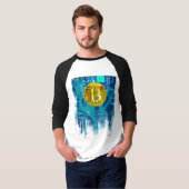 Cryptocurrency Bitcoin en printplaat T-shirt (Voorkant volledig)