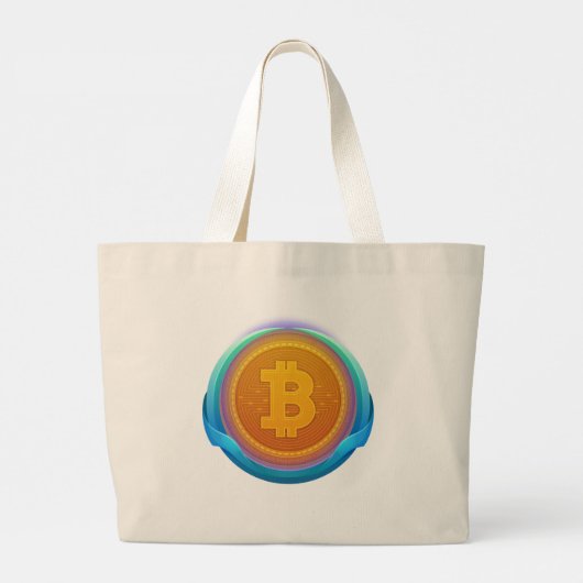 CRYPTOCURRENCY BITCOIN GROTE TOTE BAG (Achterkant)