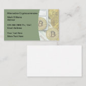 Cryptocurrency Bitcoin Investing Theme Visitekaartje (Voorkant / Achterkant)