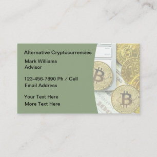 Cryptocurrency Bitcoin Investing Theme Visitekaartje