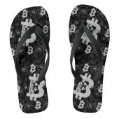 Cryptocurrency Black Money Design Teenslippers (Voetbed)
