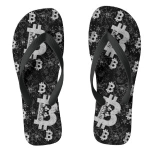 Cryptocurrency Black Money Design Teenslippers
