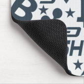 Cryptocurrency blauw patroon muismat (Hoek)