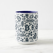 Cryptocurrency Blue Money Pattern Mok (Midden)