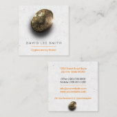 Cryptocurrency Broker Vierkante Visitekaartje (Voorkant / Achterkant)