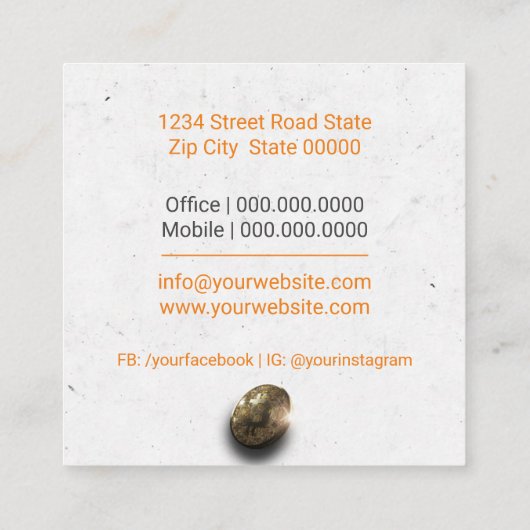 Cryptocurrency Broker Vierkante Visitekaartje (Achterkant)