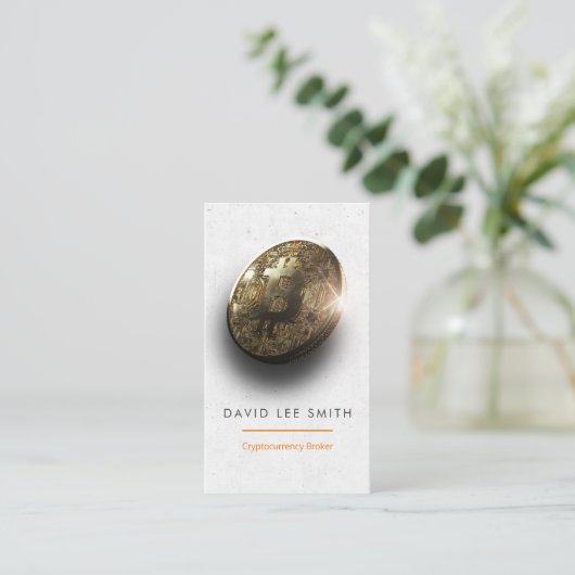 Cryptocurrency Broker Visitekaartje (Staand voorkant)
