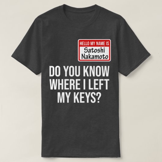 Cryptocurrency Crypto Bitcoin Grappig Hotel Satosh T-shirt (Design voorkant)