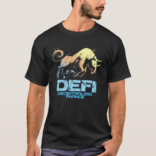 Cryptocurrency DECENTRALIZED FINANCE DEFI Crypto B T-shirt (Voorkant)