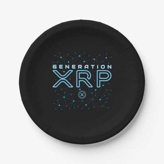 Cryptocurrency Generation XRP Crypto Blockchain Papieren Bordje (Voorkant)