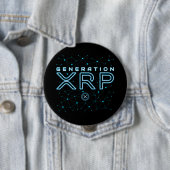 Cryptocurrency Generation XRP Crypto Blockchain Ronde Button 4,0 Cm (In situ)