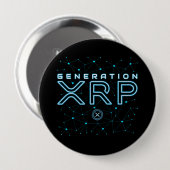 Cryptocurrency Generation XRP Crypto Blockchain Ronde Button 4,0 Cm (Voorkant /achterkant)