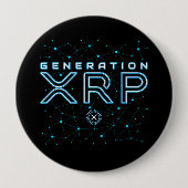 Cryptocurrency Generation XRP Crypto Blockchain Ronde Button 4,0 Cm (Voorkant)