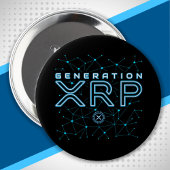 Cryptocurrency Generation XRP Crypto Blockchain Ronde Button 4,0 Cm