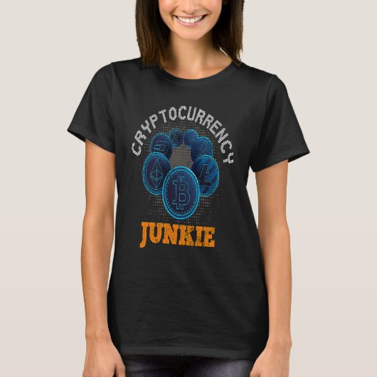 Cryptocurrency Junkie Bitcoin Trader Crypto Tradin T-shirt (Voorkant)
