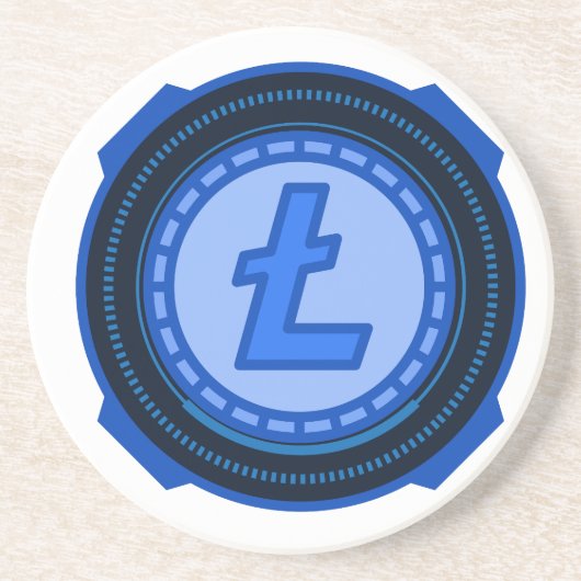 CRYPTOCURRENCY LITECOIN ZANDSTEEN ONDERZETTER (Voorkant)