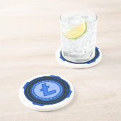 CRYPTOCURRENCY LITECOIN ZANDSTEEN ONDERZETTER (Zijkant)