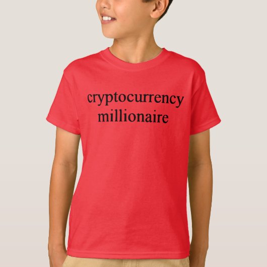cryptocurrency milonaire t-shirt (Voorkant)